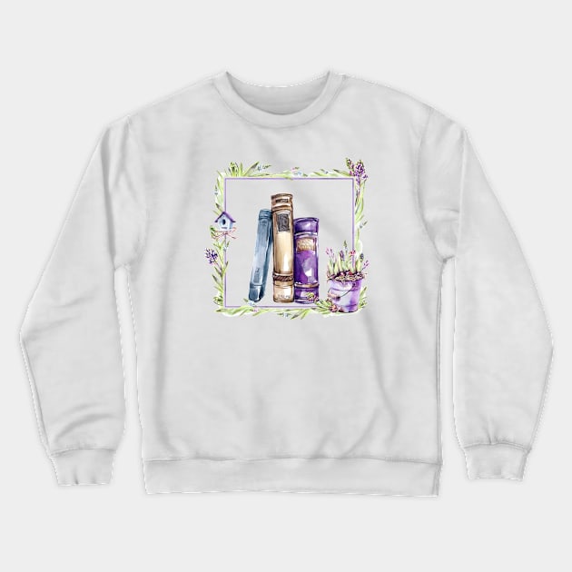 Reading Book Lover Crewneck Sweatshirt by HobbyAndArt